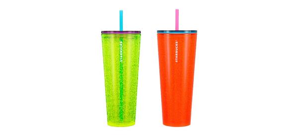 Tri-Colored Fluorescent Yellow and Tangerine Cold Cups